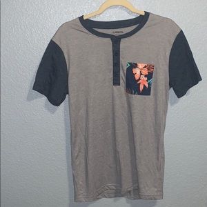 T-shirt with floral pocket